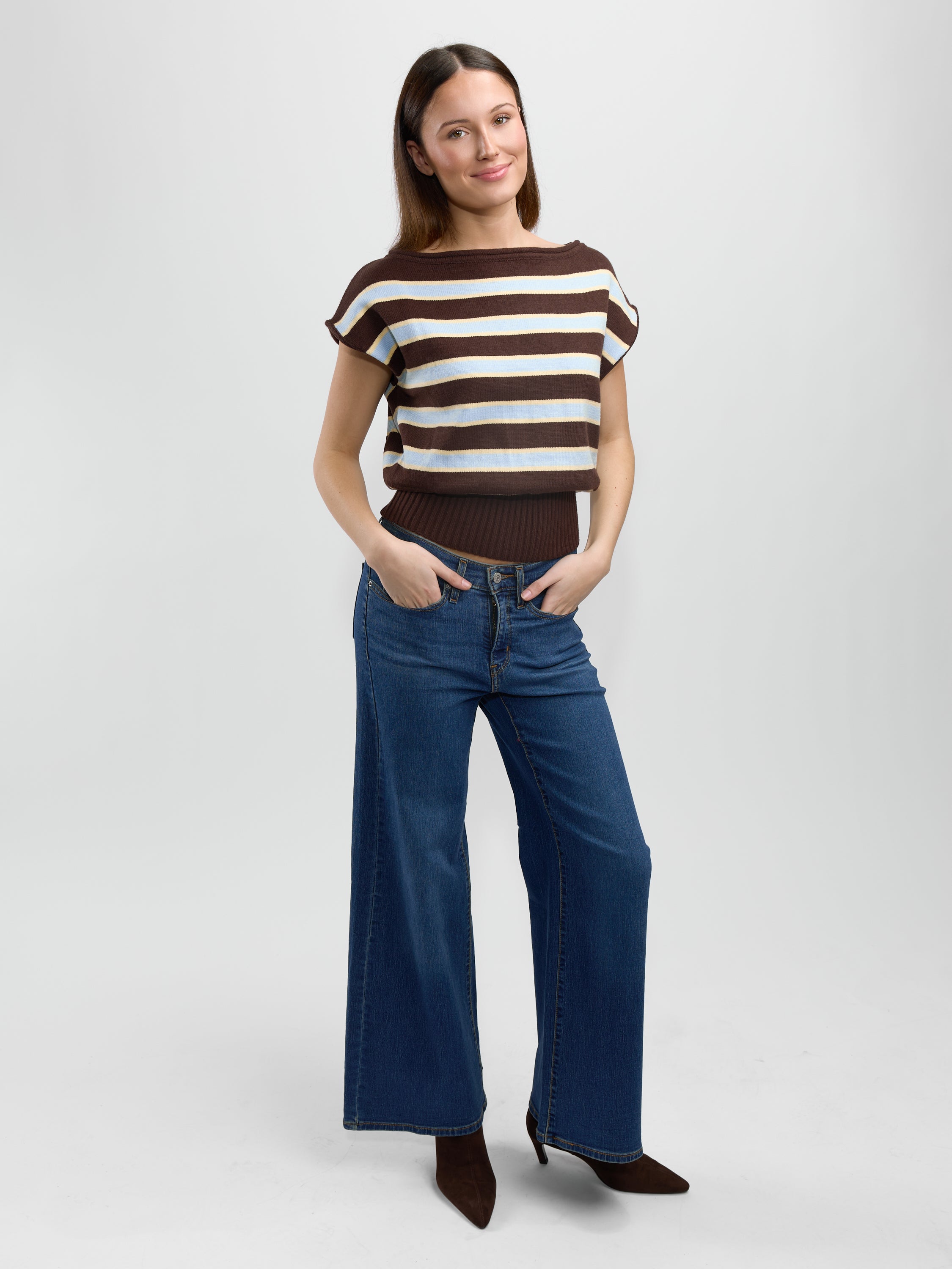 Willa Boatneck Short Sleeve Sweater