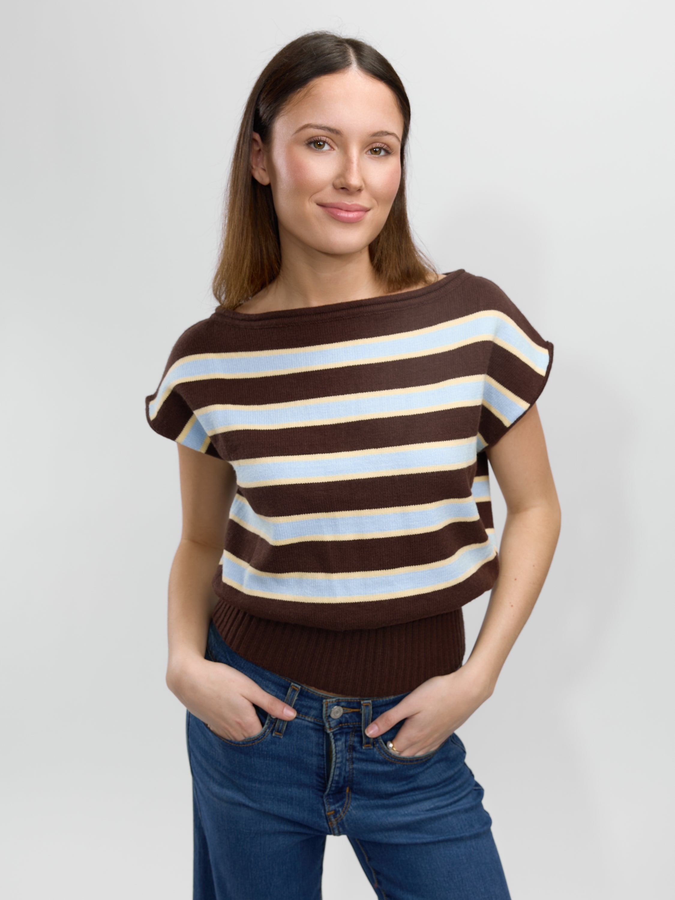 Willa Boatneck Short Sleeve Sweater
