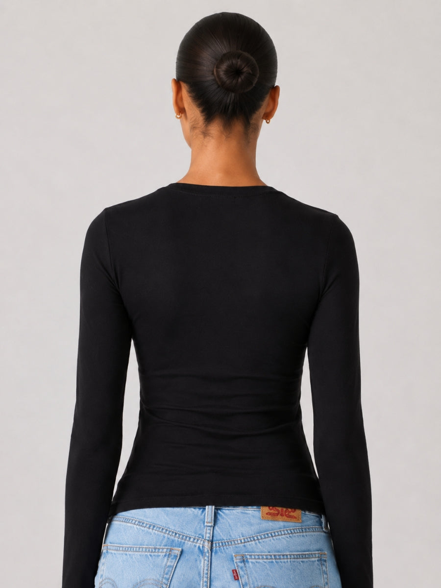 High Neck Long Sleeve Top