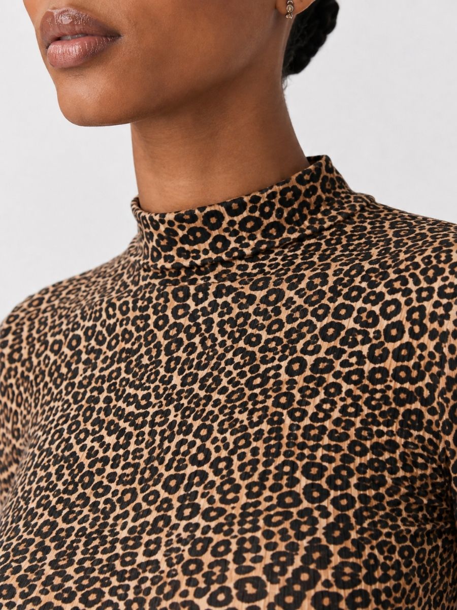 Lyon Leopard Ruched Top