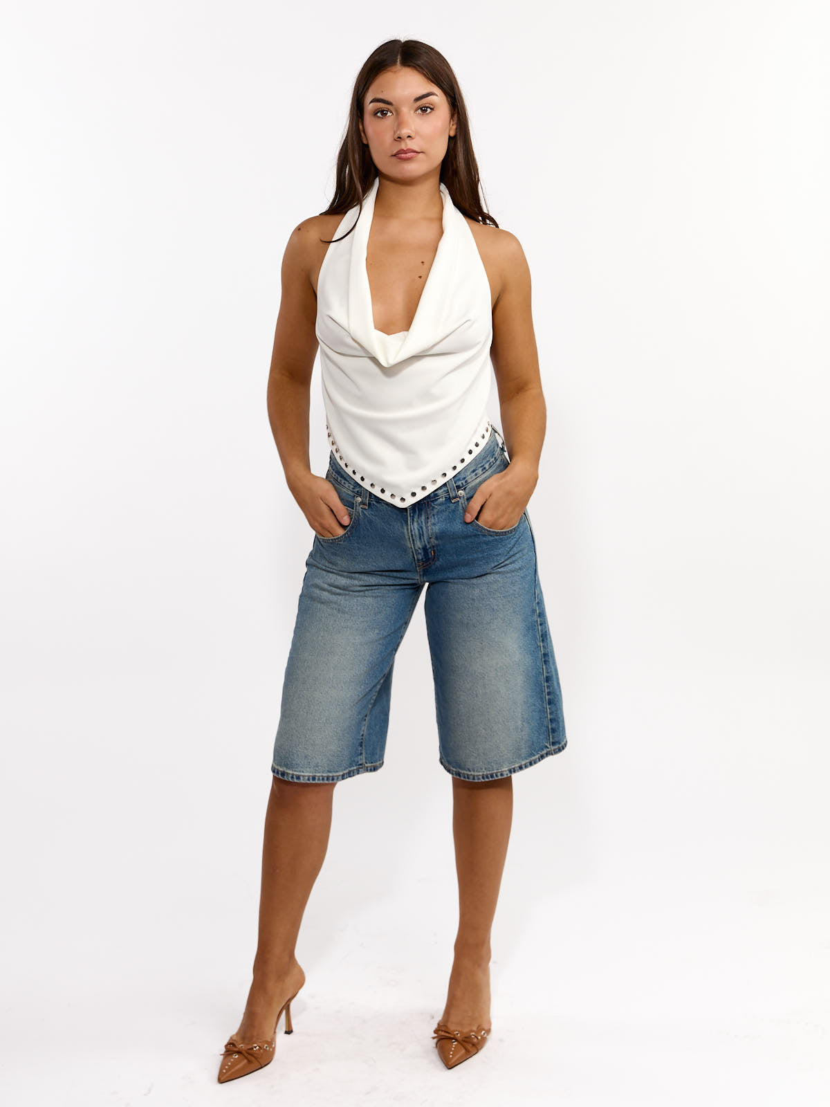 Koko Studded Halter Top