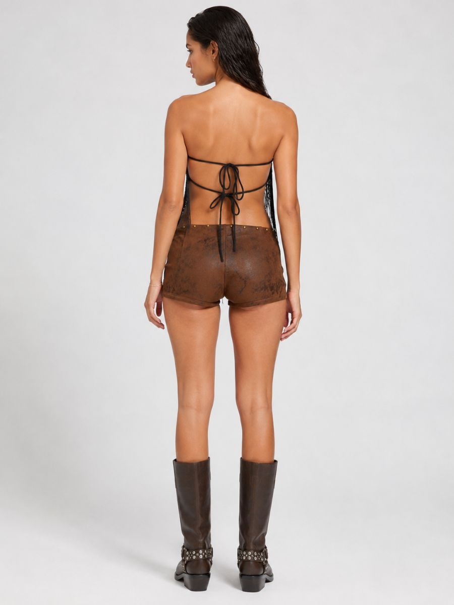 Sammi Sequin Crochet Band Top