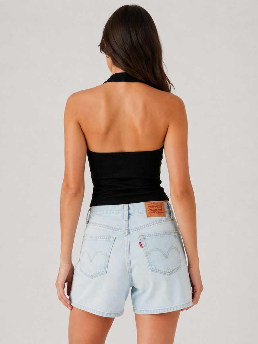 Walker Front Tie Studded Top
