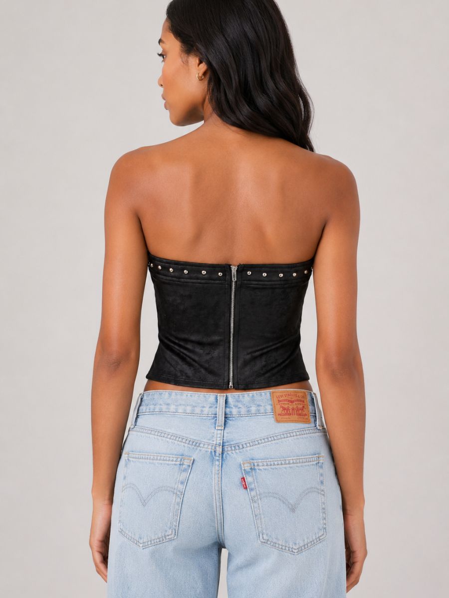 Willow Studded Suede Tube Top
