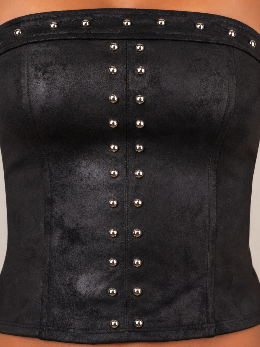 Willow Studded Suede Tube Top