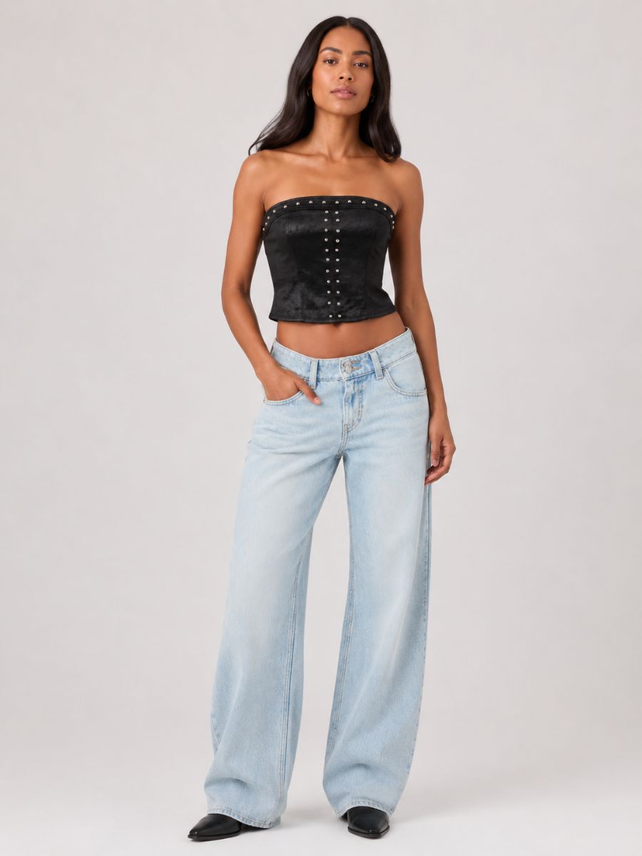 Willow Studded Suede Tube Top