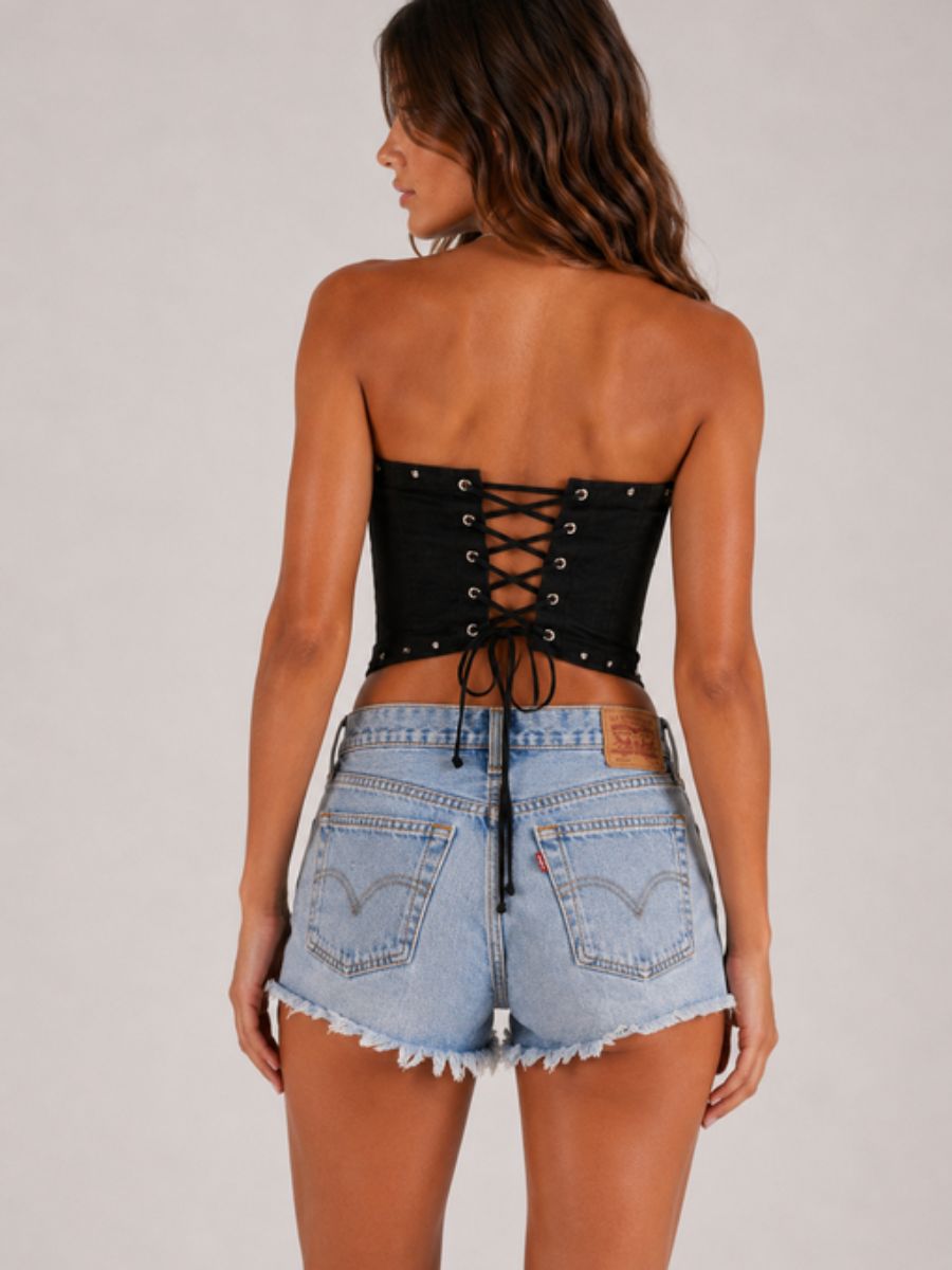 Brando Suede Tie Back Bandana Top