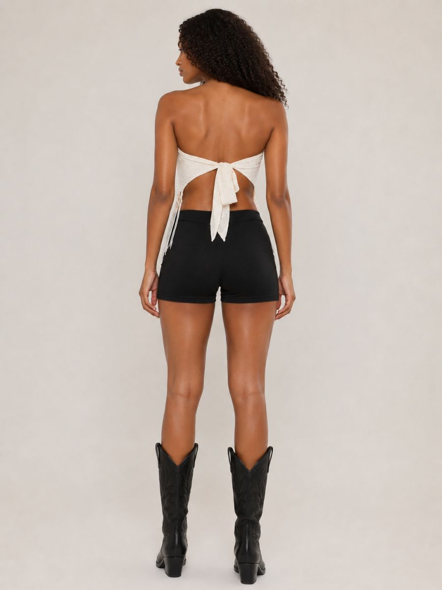Tiff Lace & Glitter Bandana Top