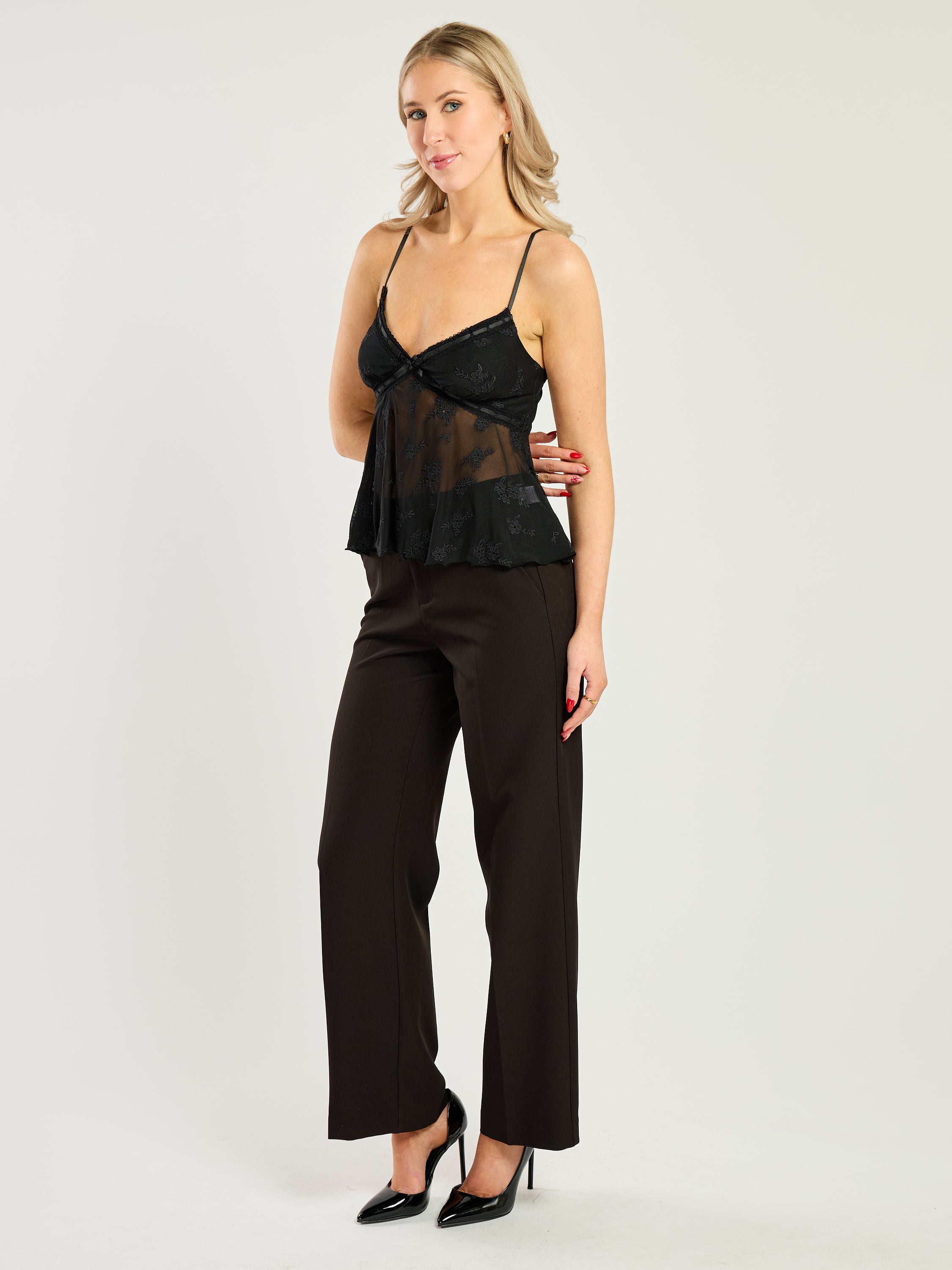 Lauriel Mesh Camisole Top