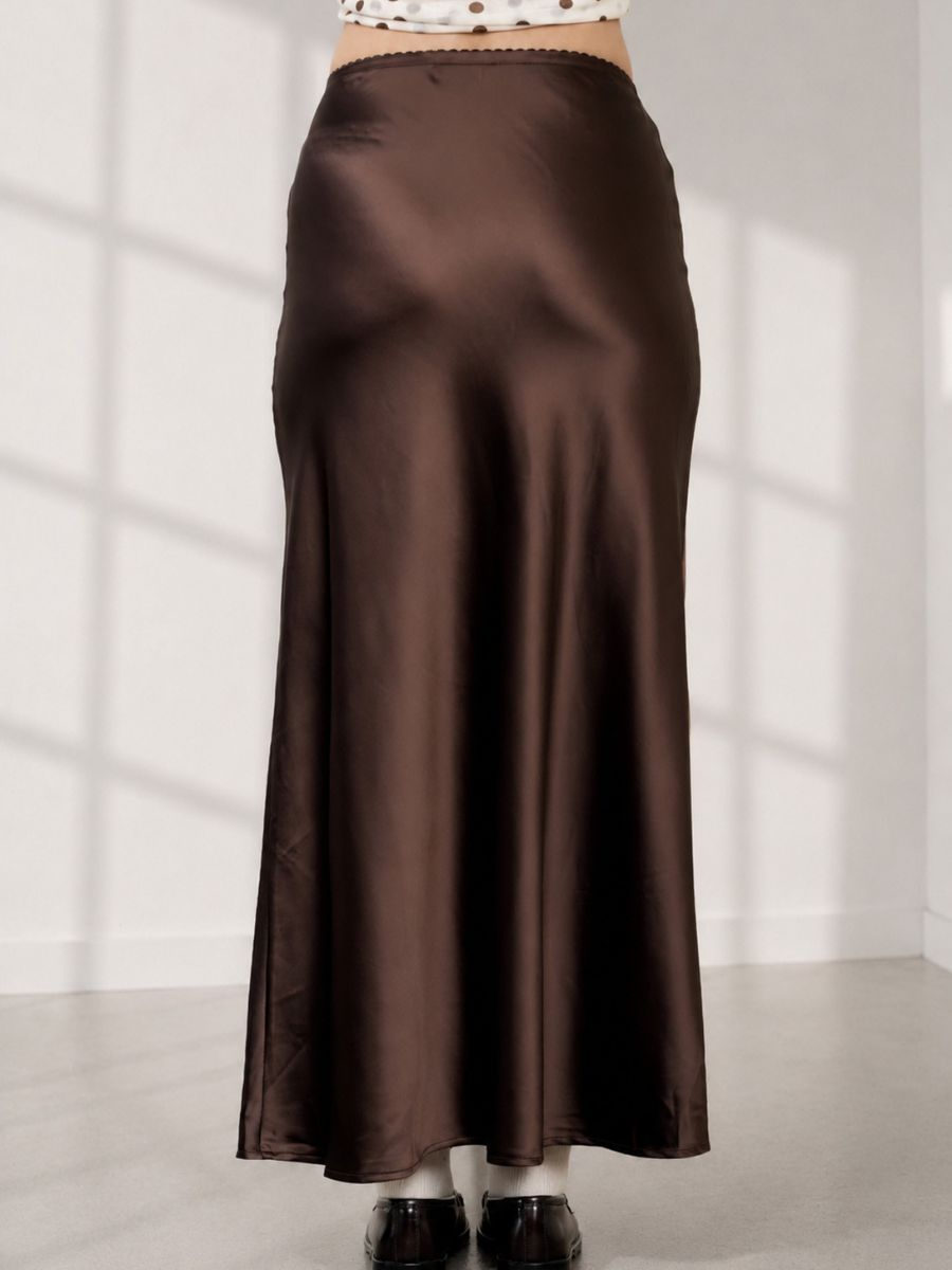 Soleil Maxi Satin Skirt