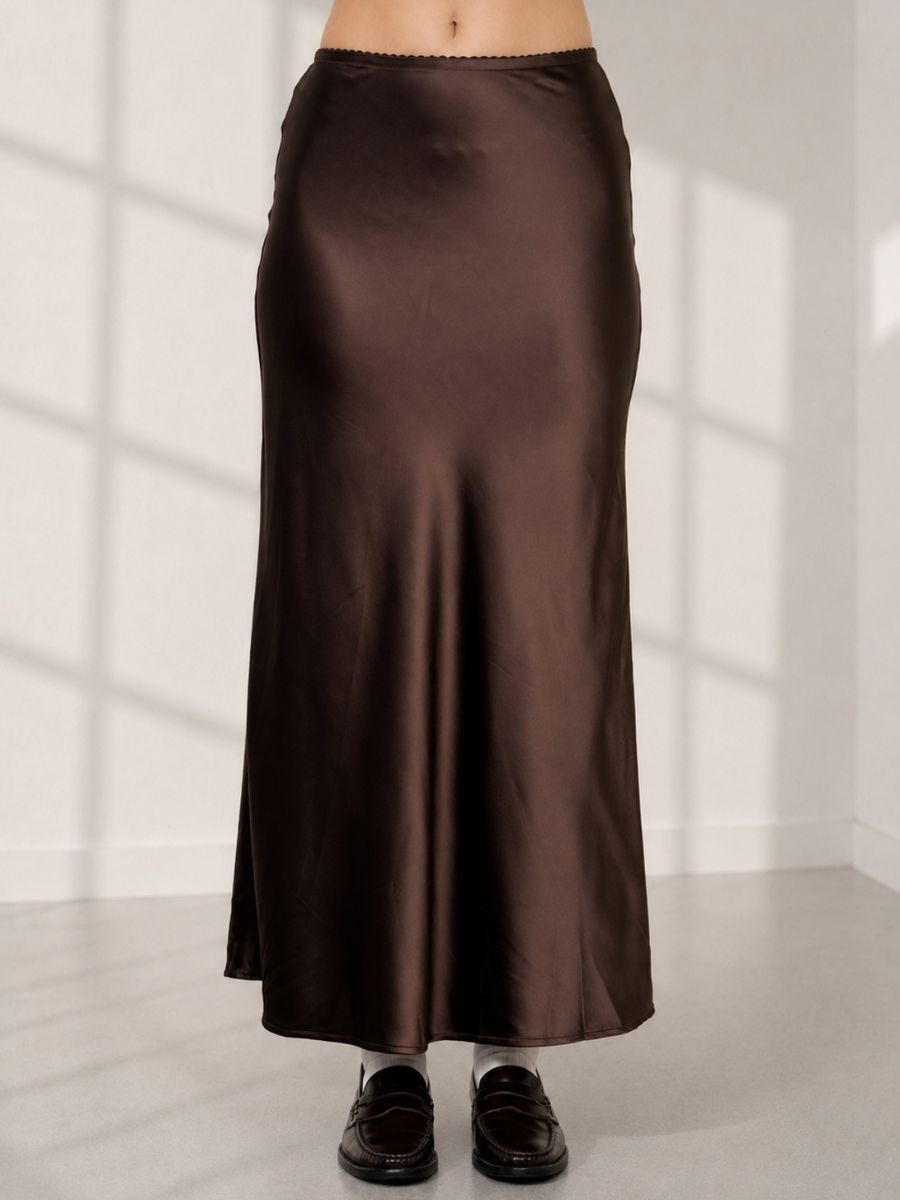 Soleil Maxi Satin Skirt