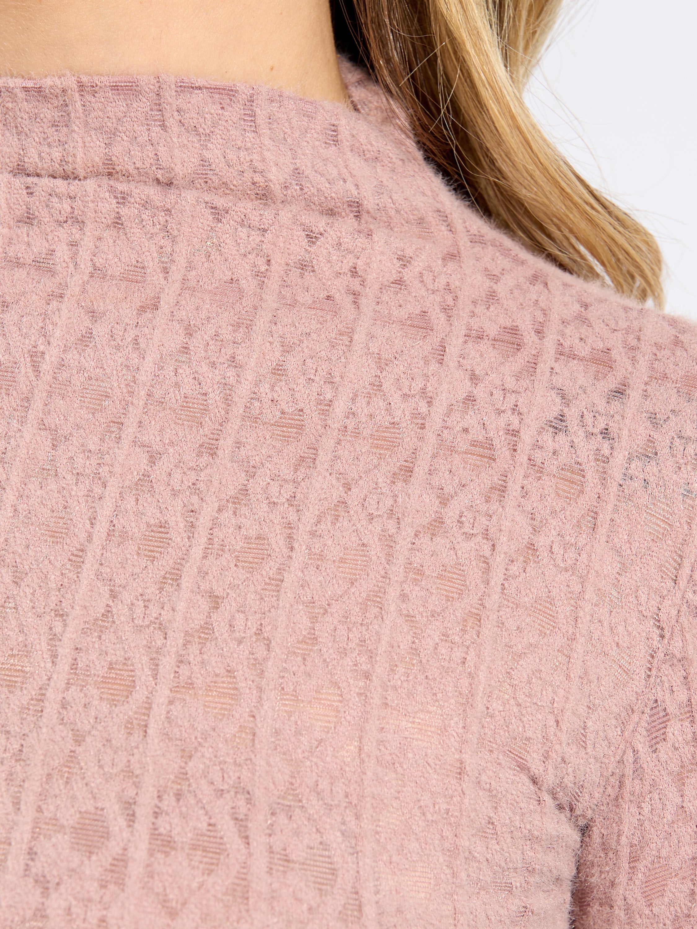 Floral Mockneck Knit Top