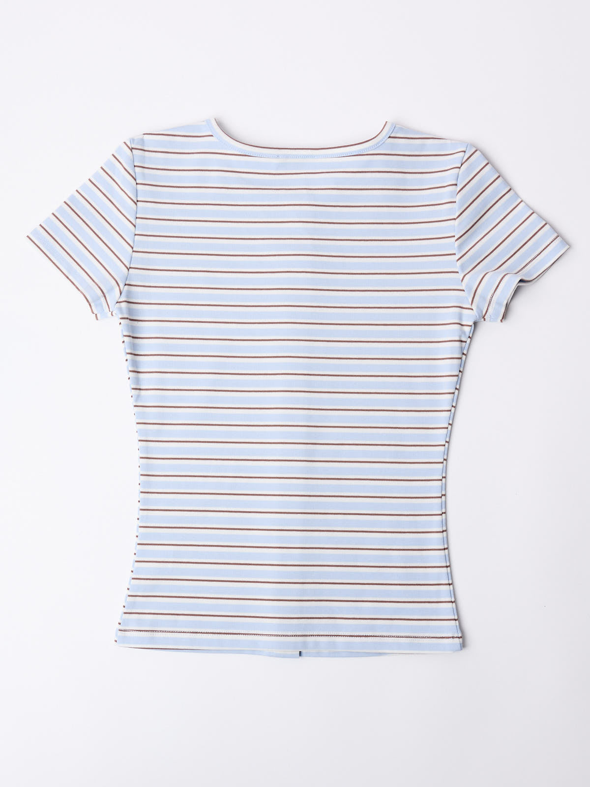 Summer Stripe Short Sleeve Button Down Top