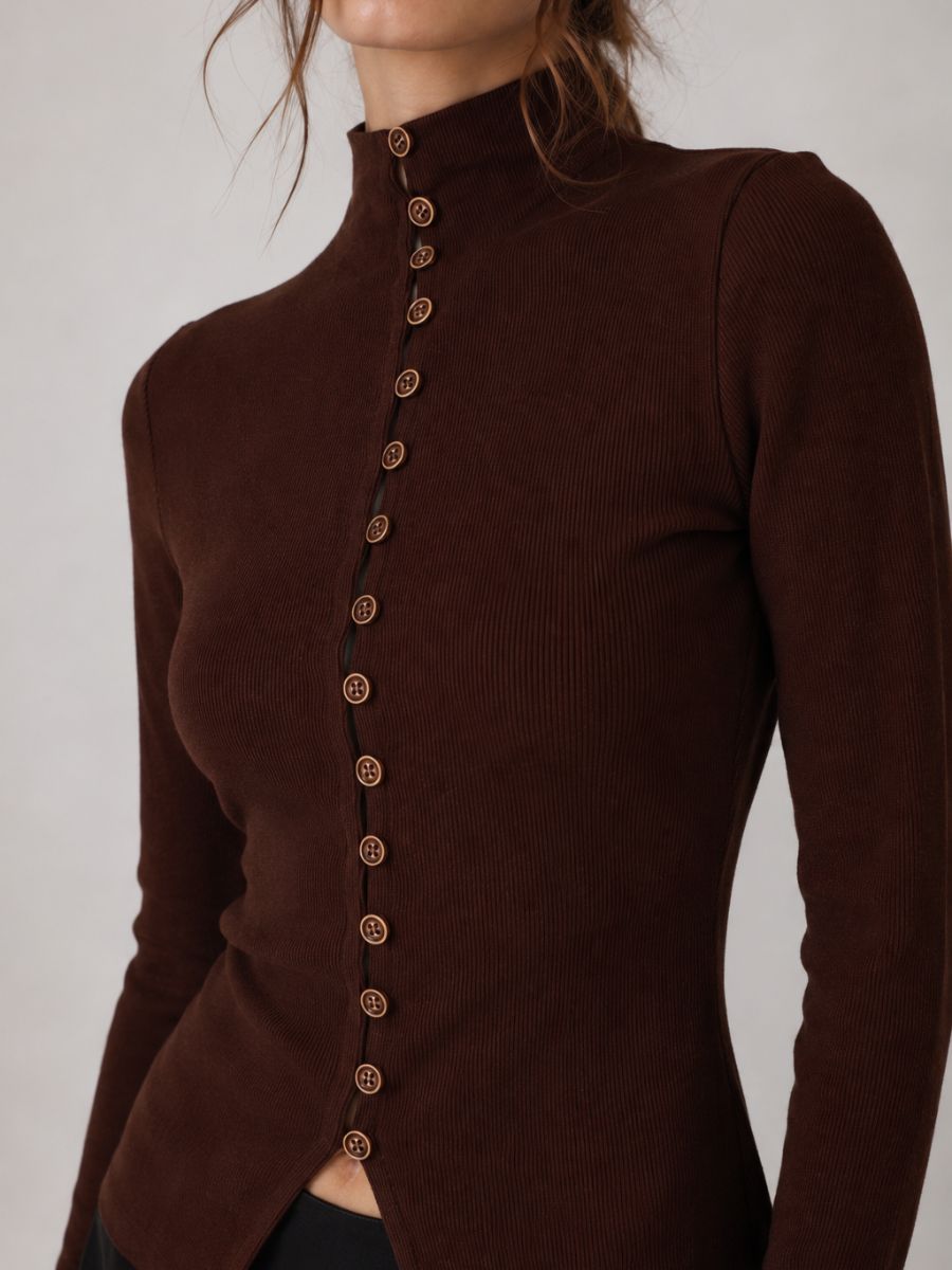 Reve Button Knit Top