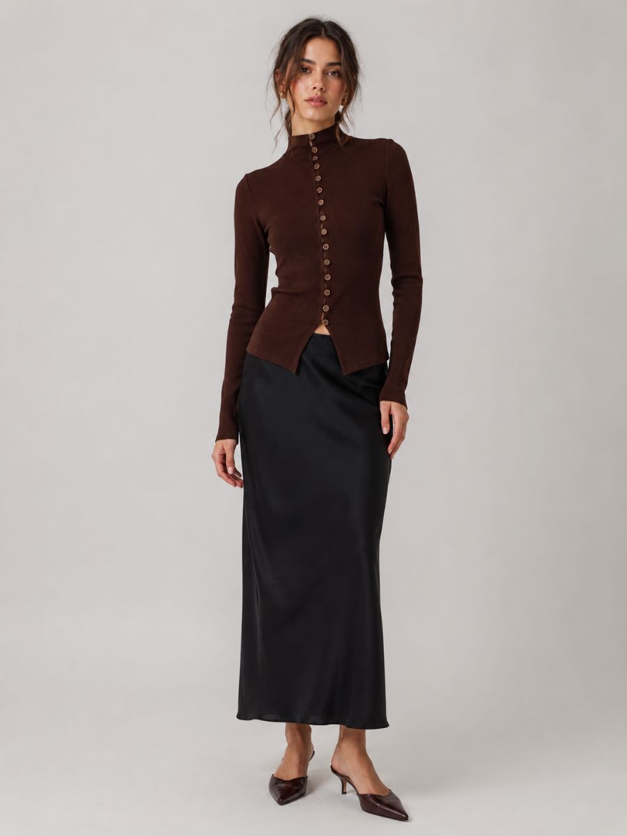 Reve Button Knit Top