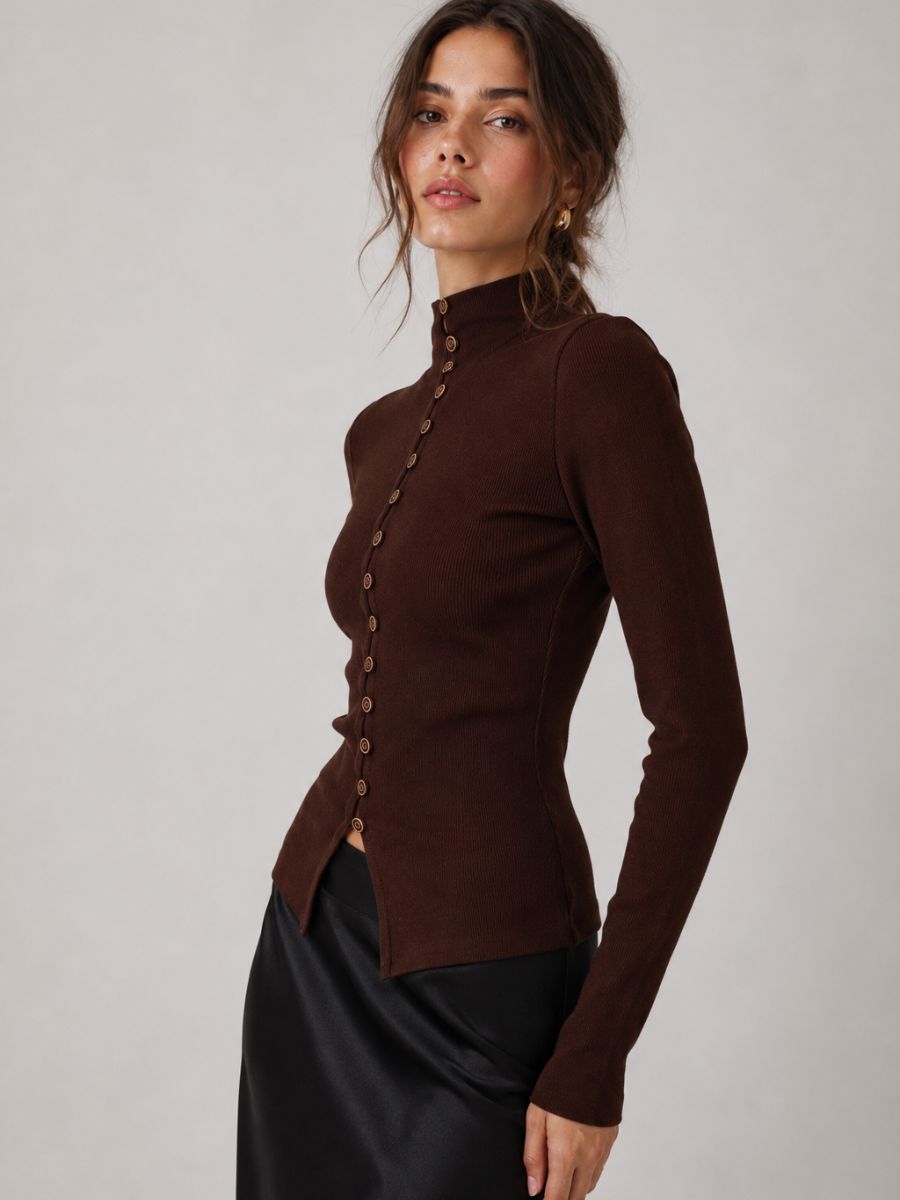 Reve Button Knit Top