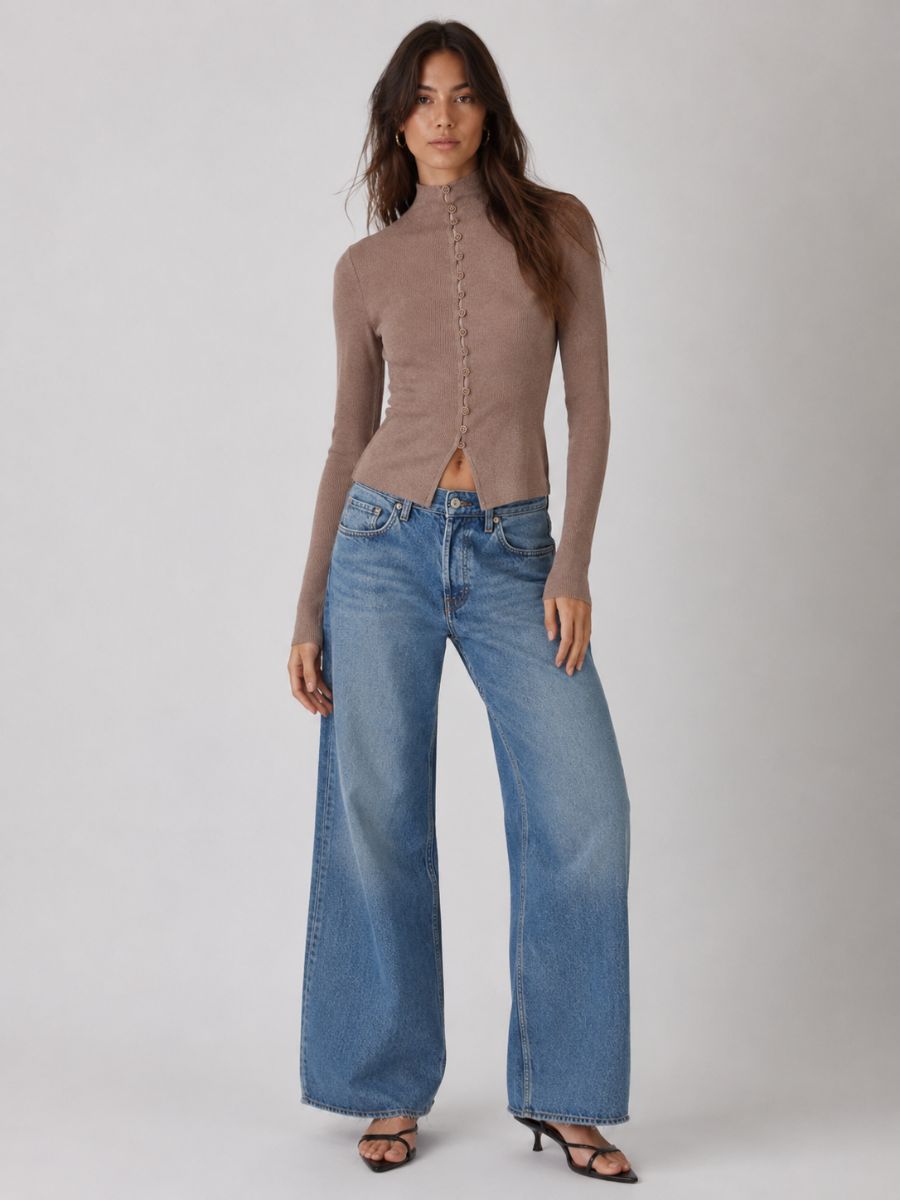 Reve Button Knit Top