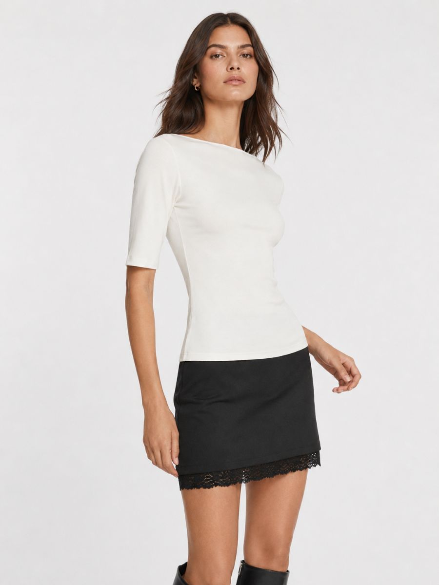 Form 3/4 Boatneck Knit Top