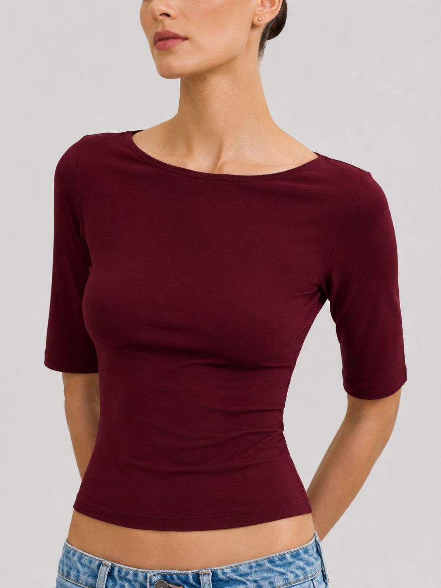 Form 3/4 Boatneck Knit Top