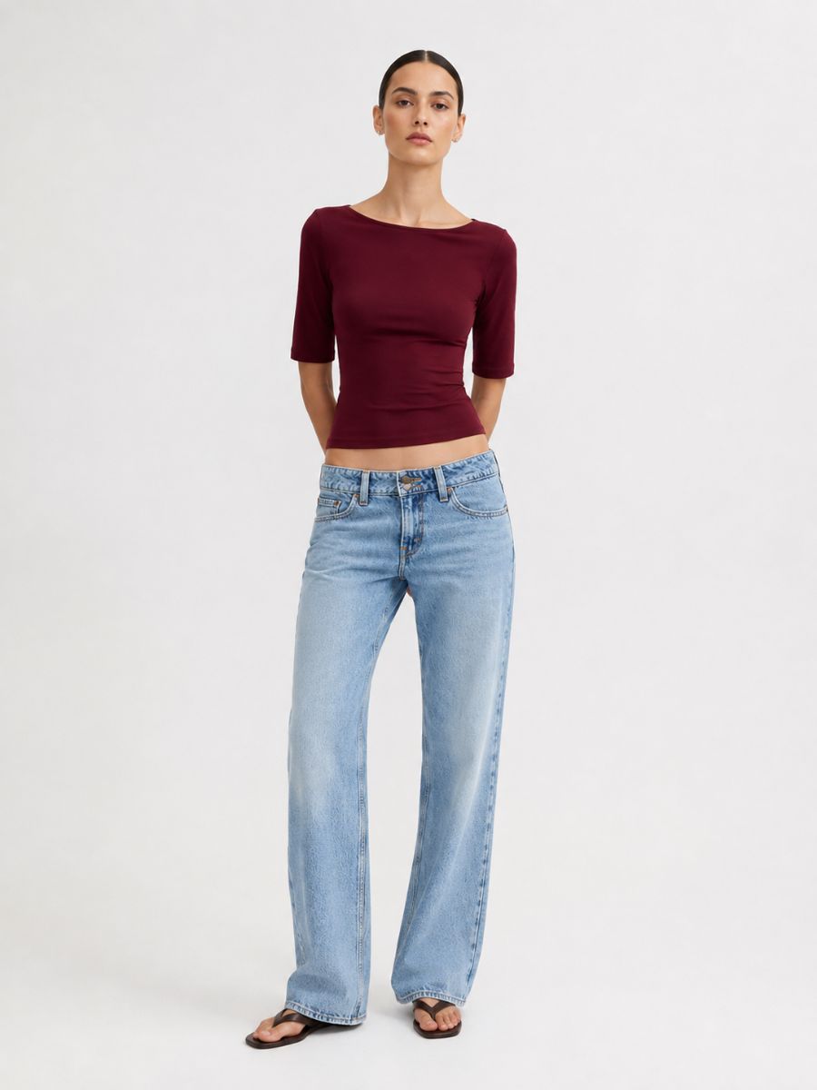 Form 3/4 Boatneck Knit Top