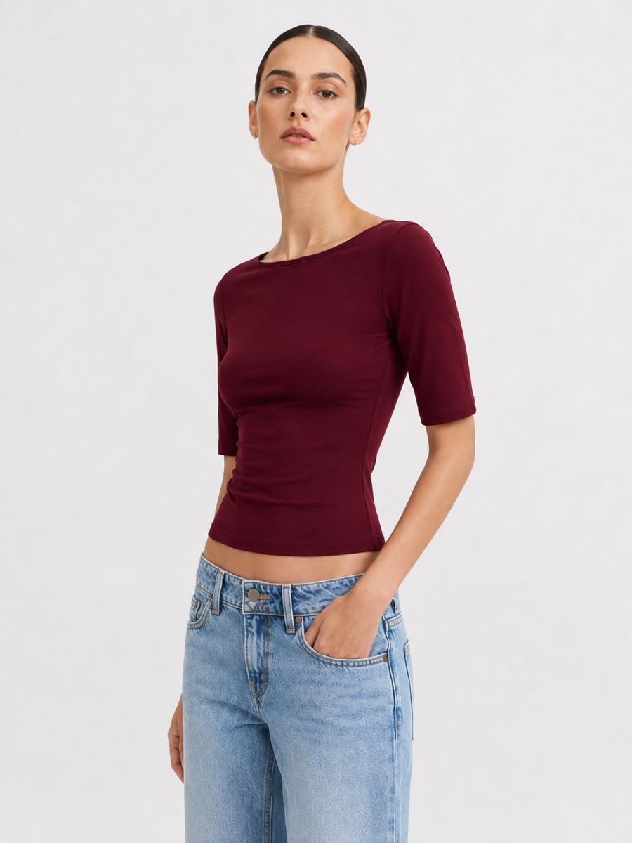 Form 3/4 Boatneck Knit Top