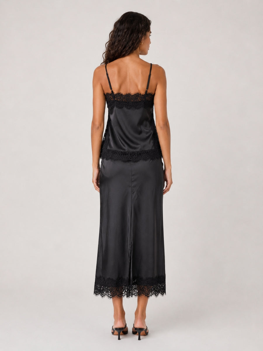 Emma Satin Lace Skirt