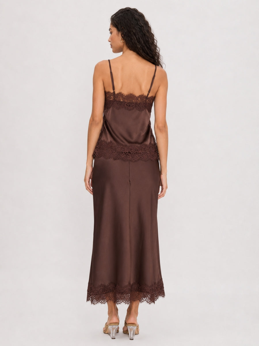 Emma Satin Lace Cami Top