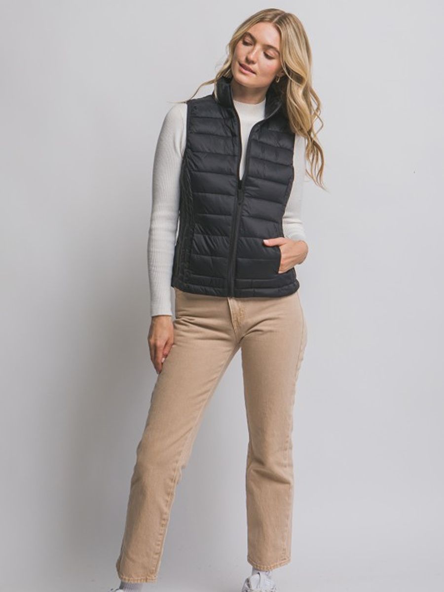 Piped Puff Vest