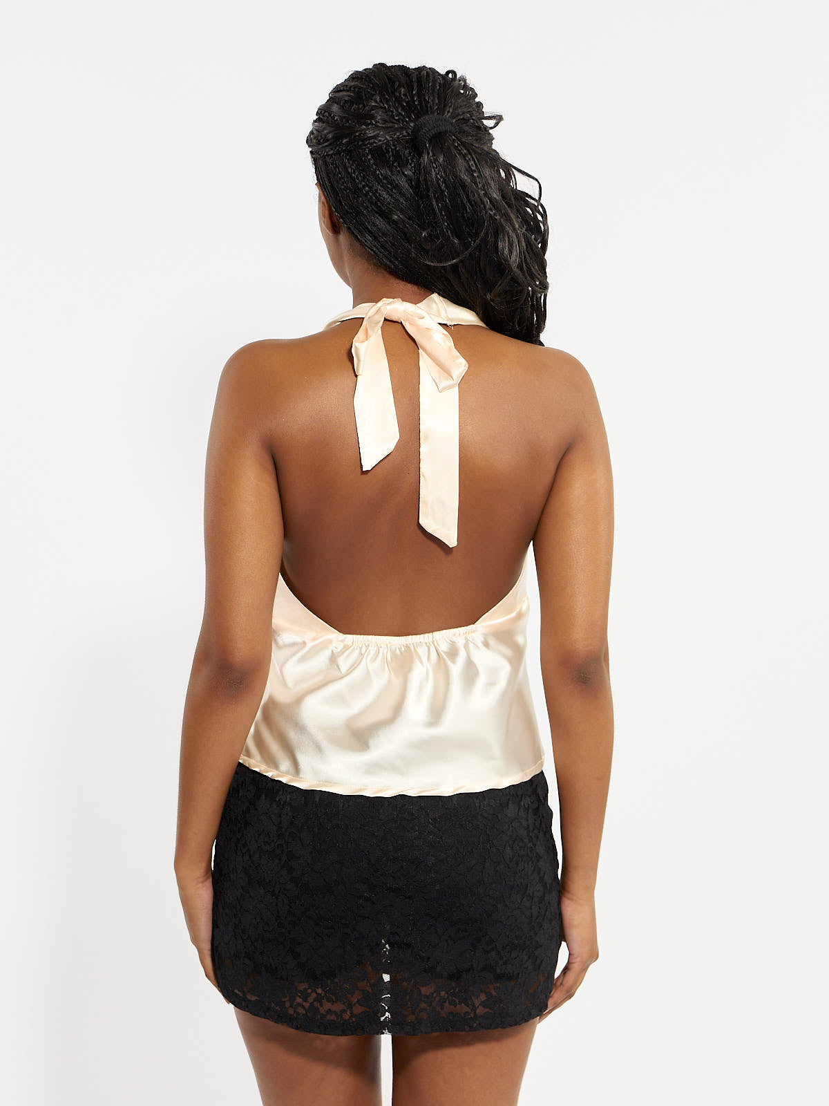 Valencia Satin Halter Cami Top
