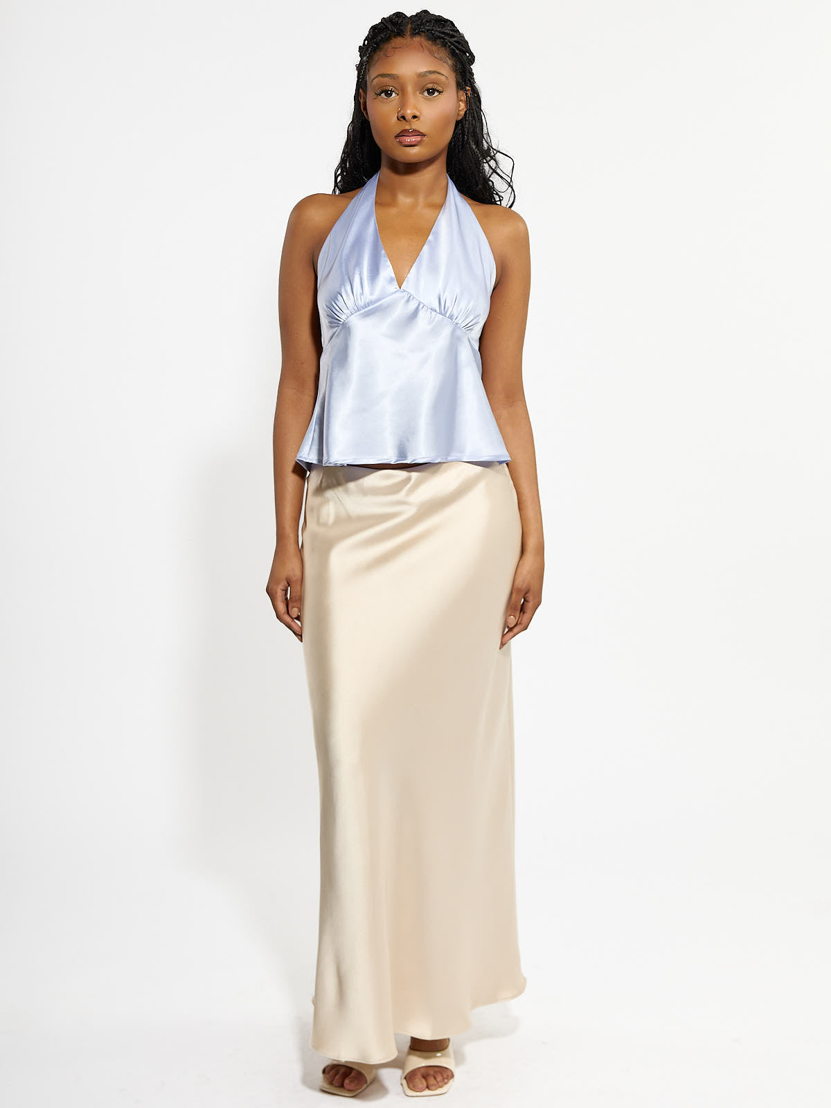 Valencia Satin Halter Cami Top