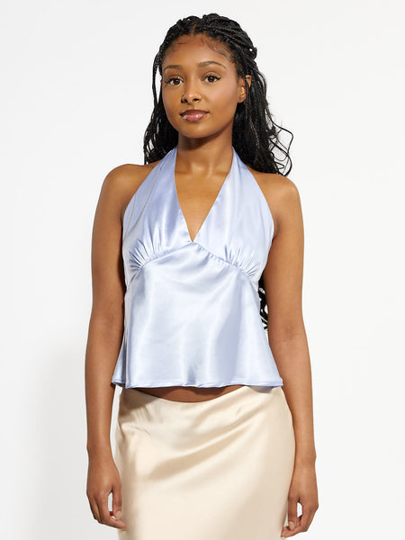 Valencia Satin Halter Cami Top – envy+grace