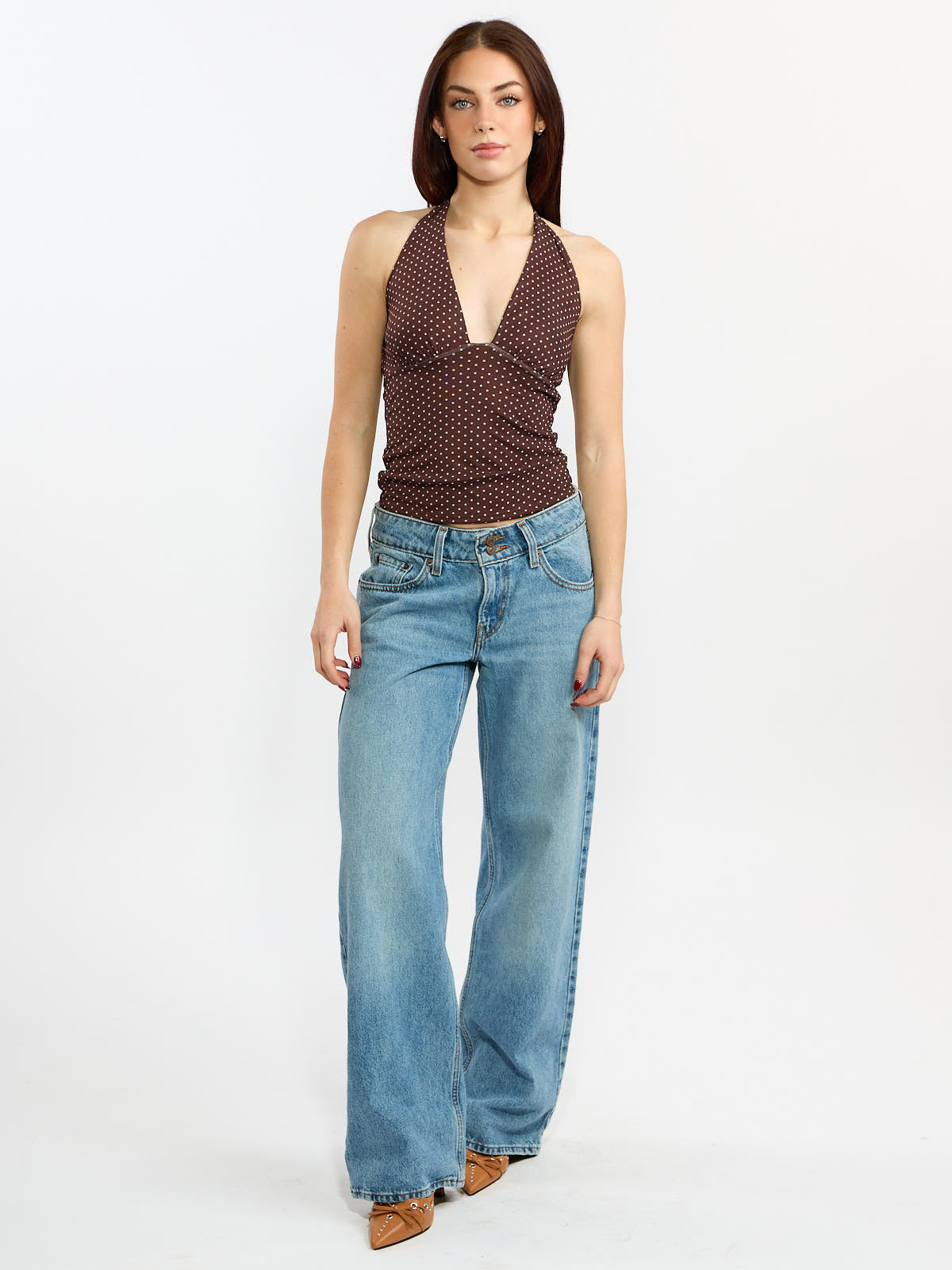 Jude Mesh Polka Dot Top