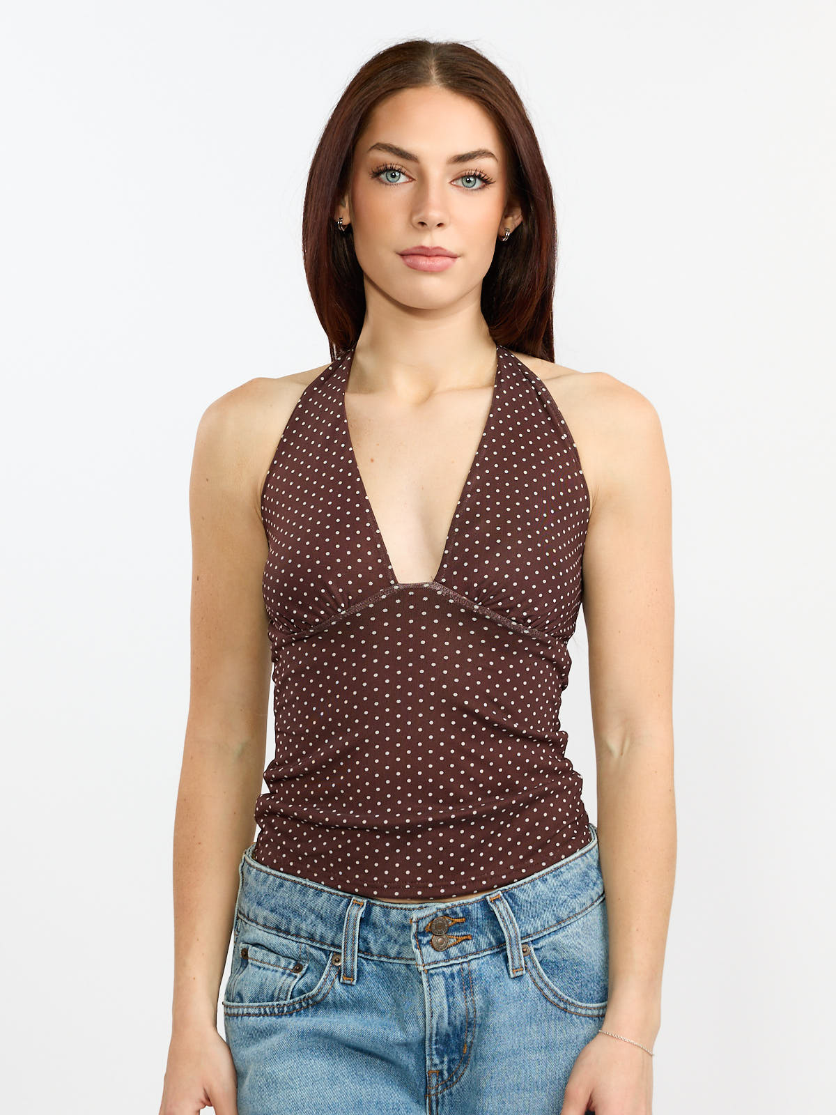 Jude Mesh Polka Dot Top