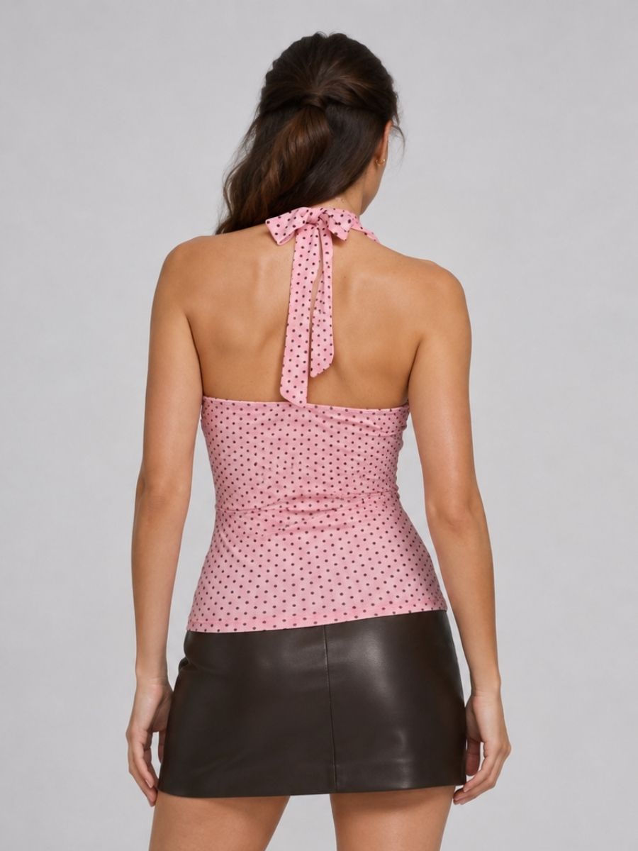 Jude Mesh Polka Dot Top