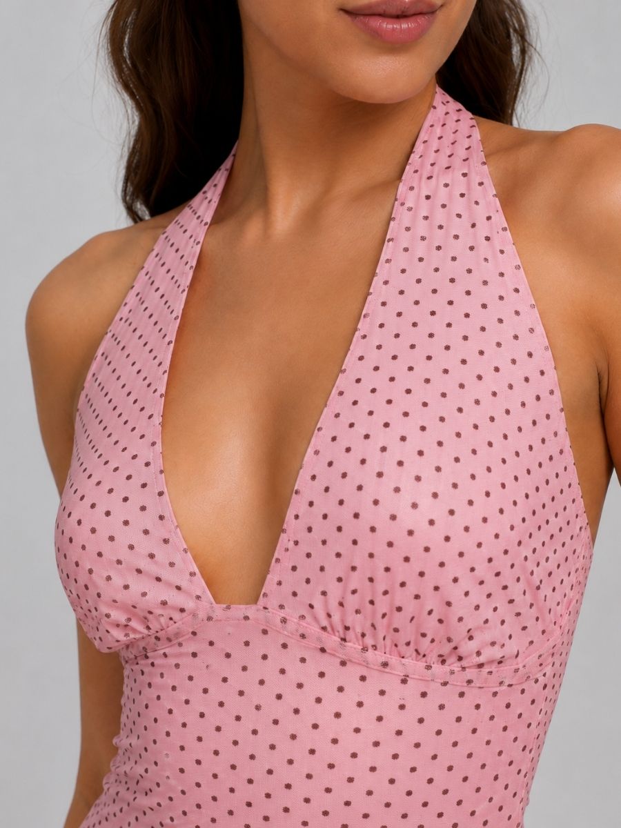 Jude Mesh Polka Dot Top