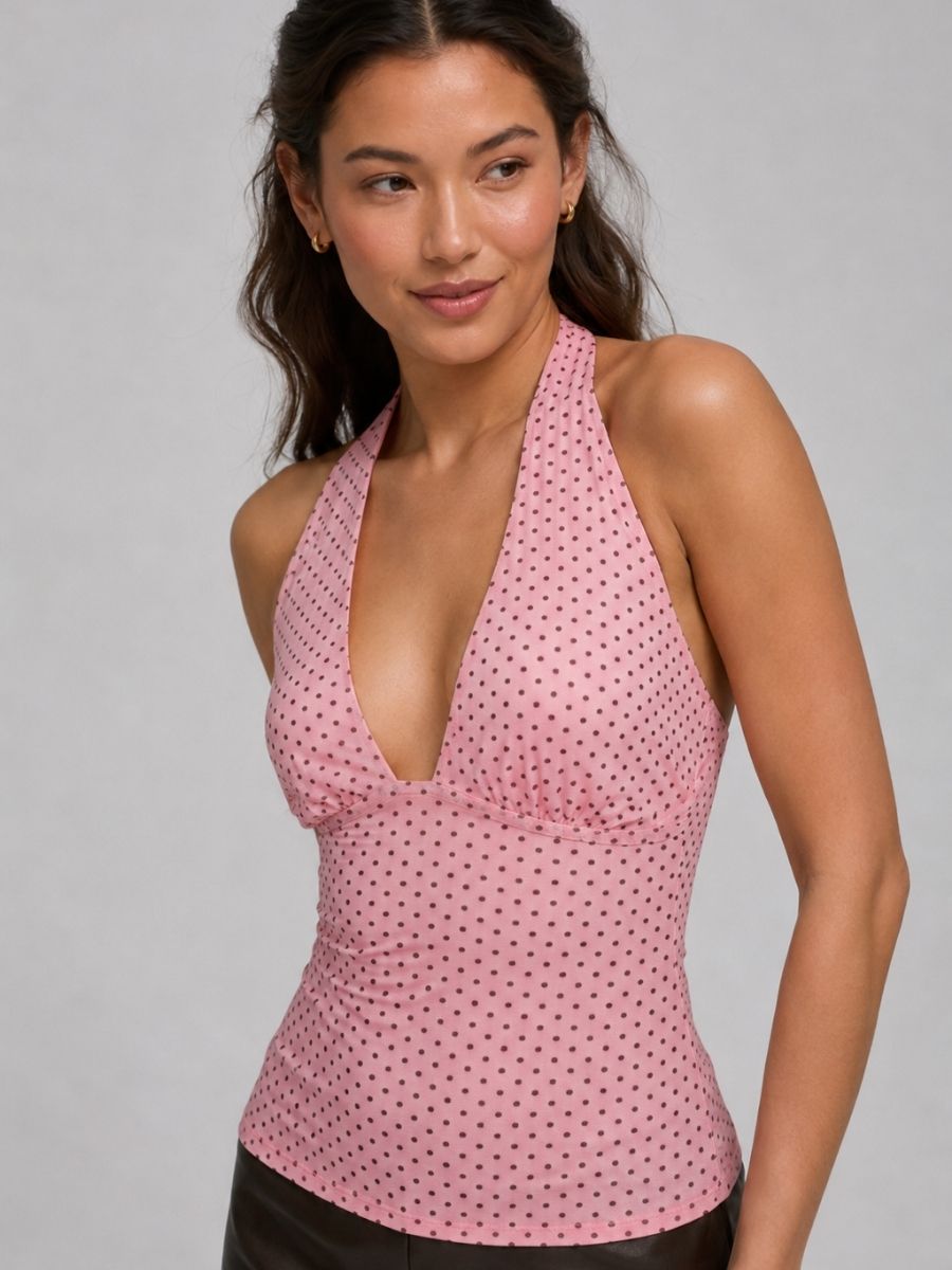 Jude Mesh Polka Dot Top