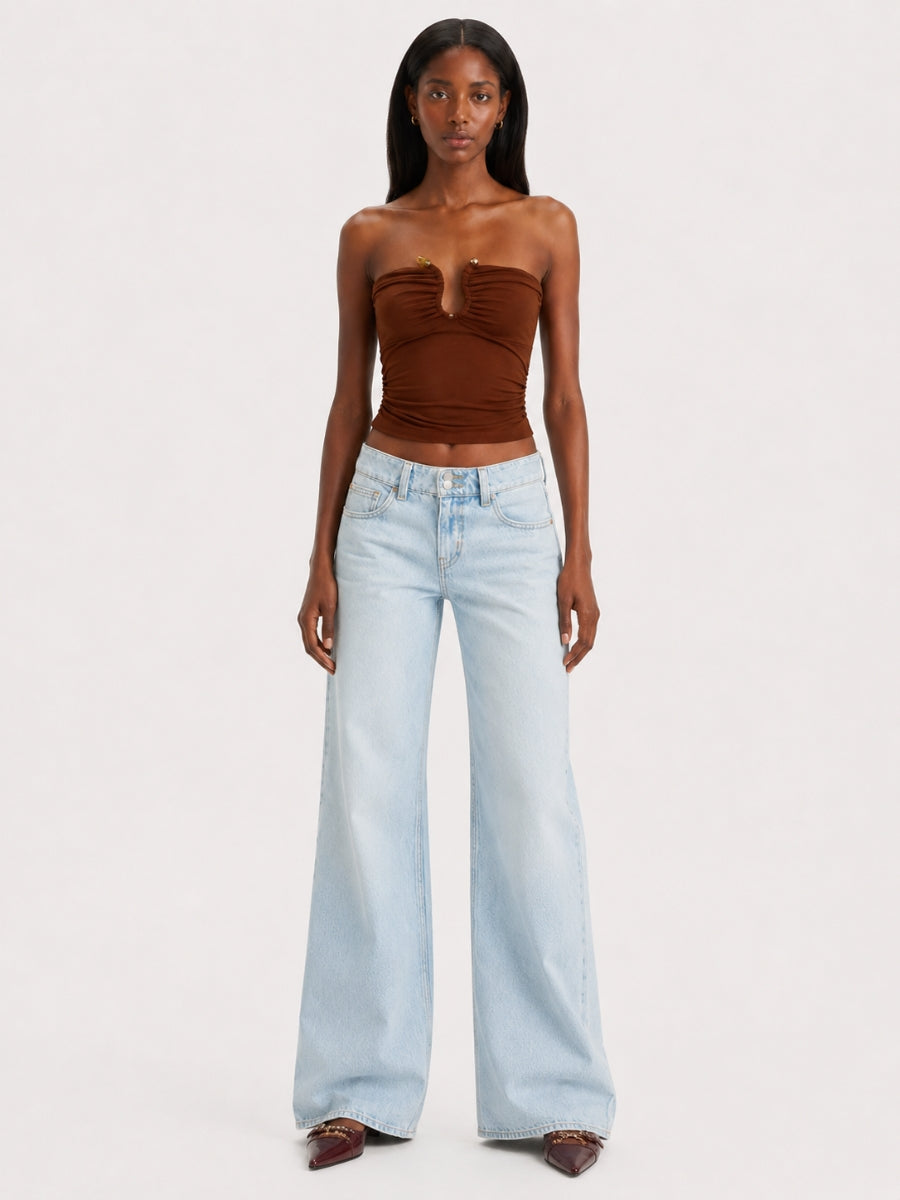 Porto Scarf Strapless Top