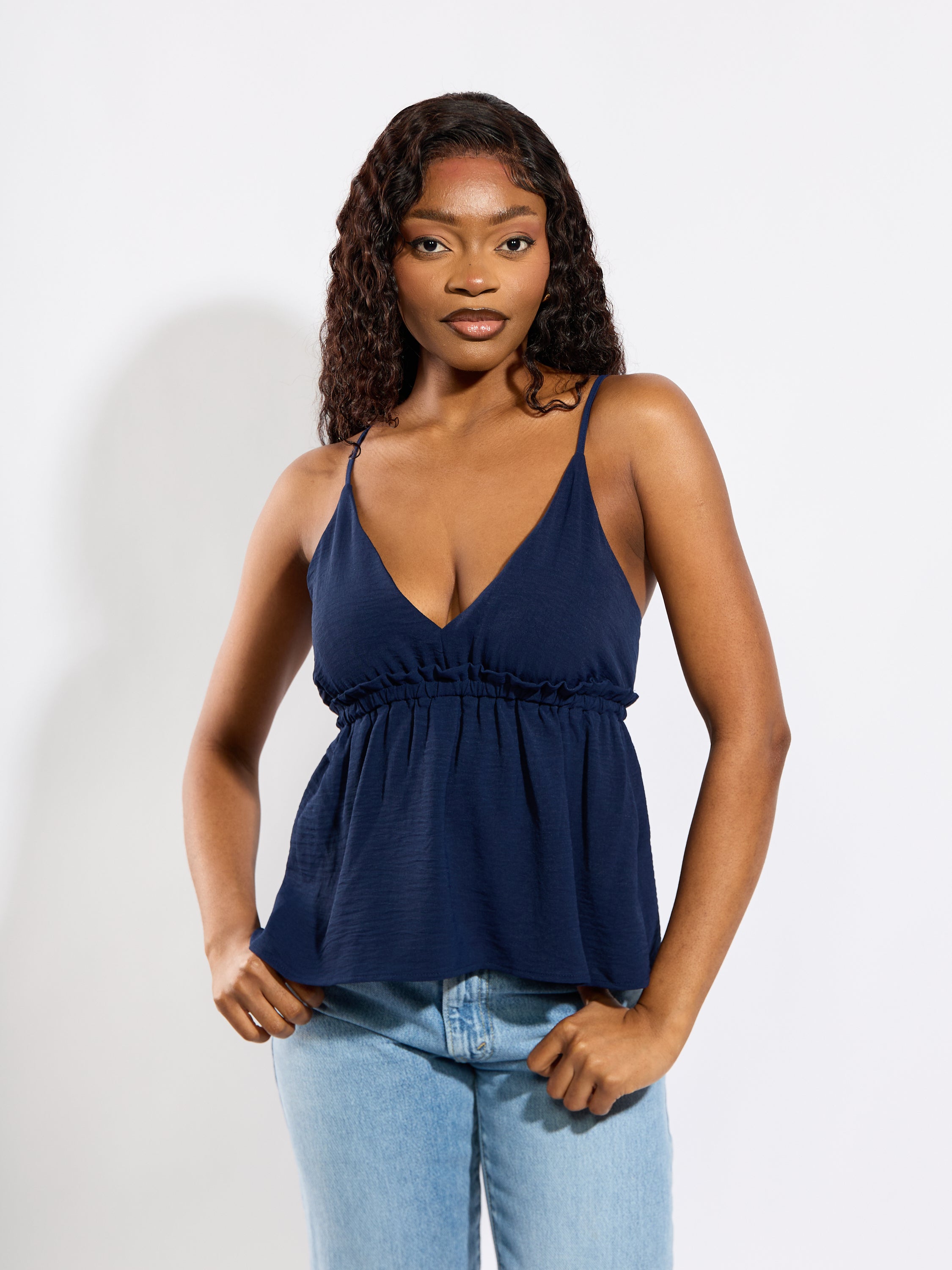 Peplum V-Neck Blouse