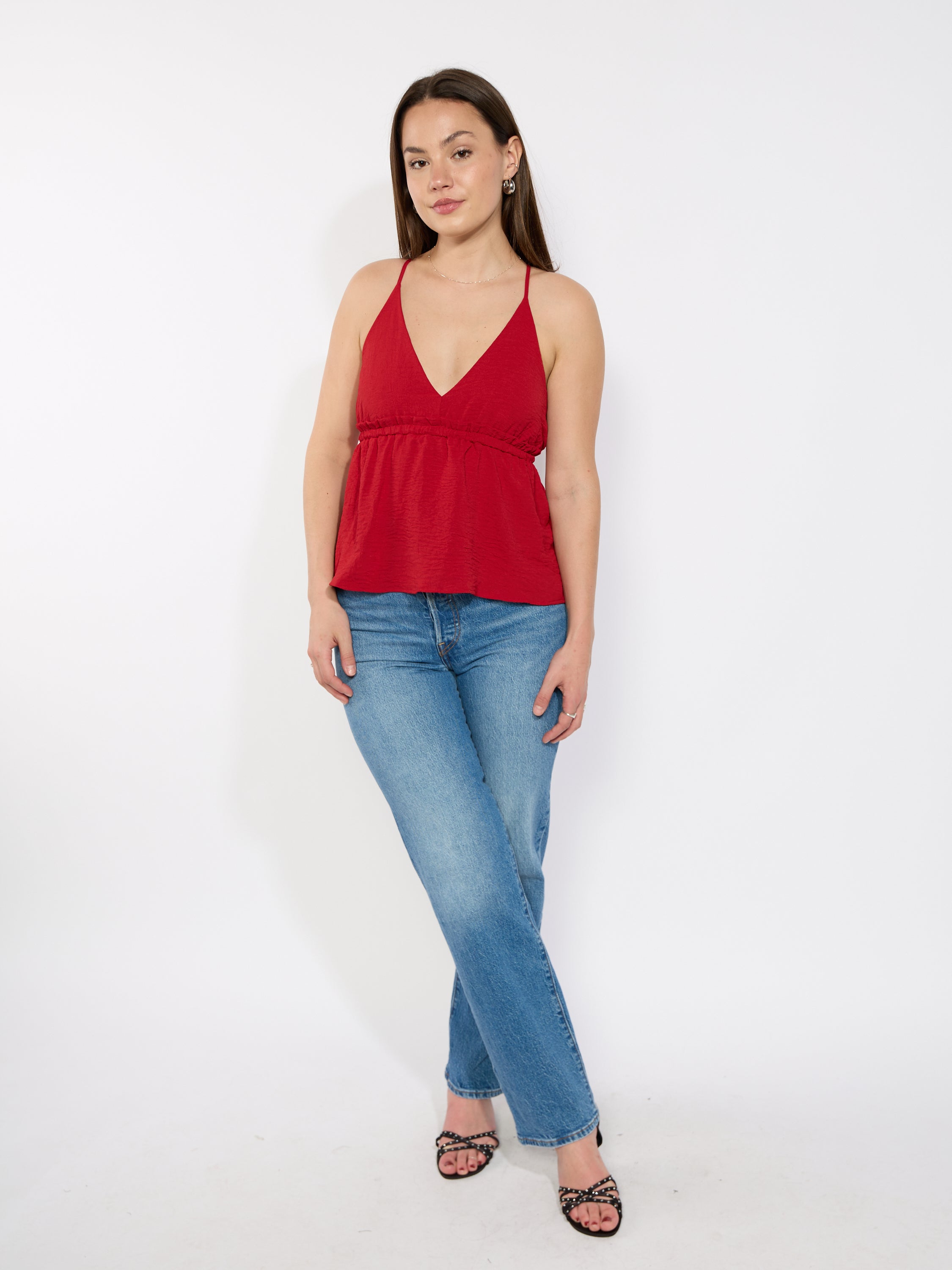 Peplum V-Neck Blouse
