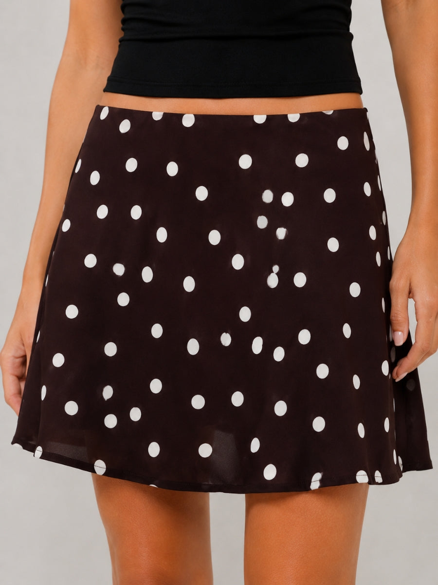 Polly Polka Dot Mini Skirt