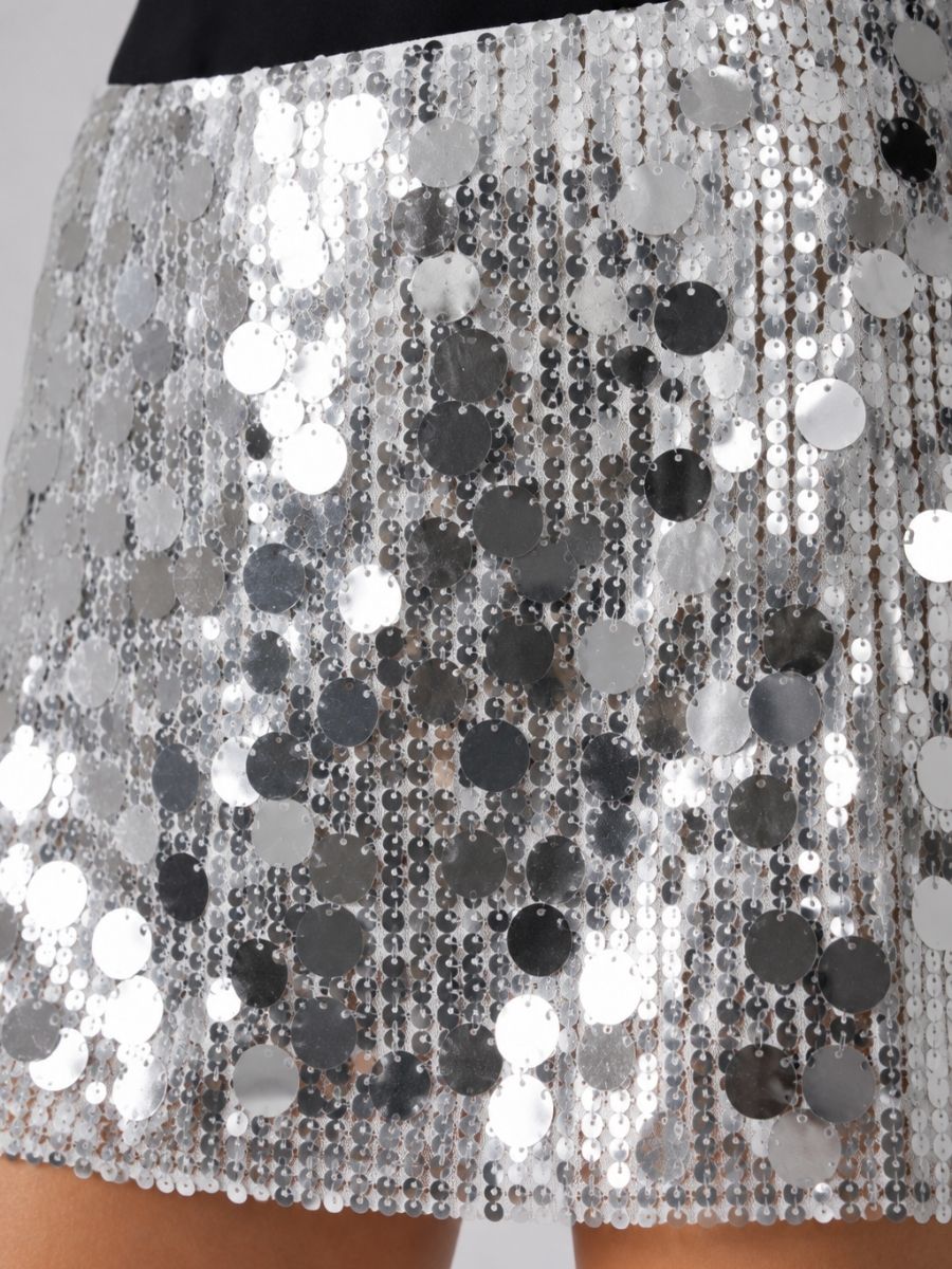 Bells Sequin Dot Mini Skirt